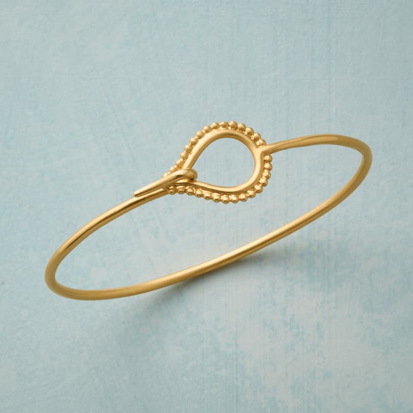 CHARMED GOLD PLATE BANGLE view 1