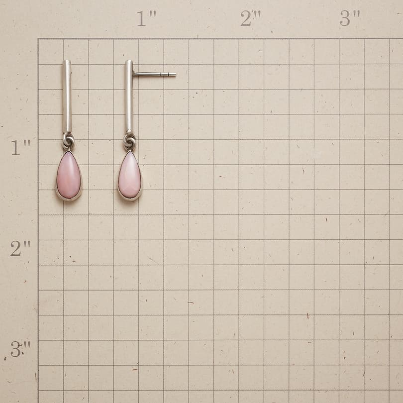 PINK OPAL EXCLAMATION EARRINGS view 1