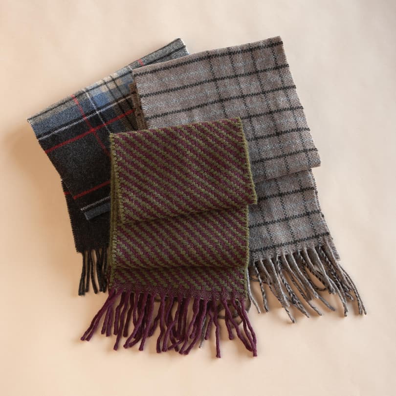 ITALIAN LAMBSWOOL BLEND SCARVES, SET OF 3 view 1