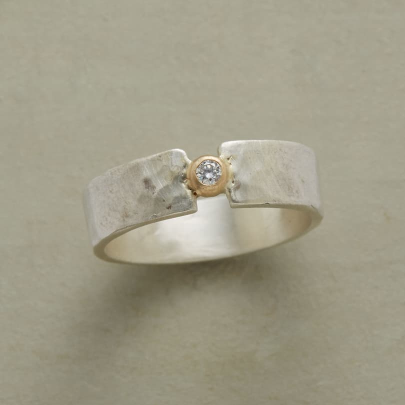 DIAMOND STEPPING STONE RING view 1