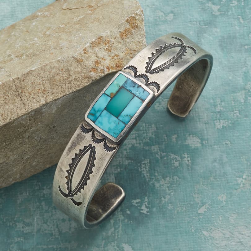 TURQUOISE TILES CUFF view 1