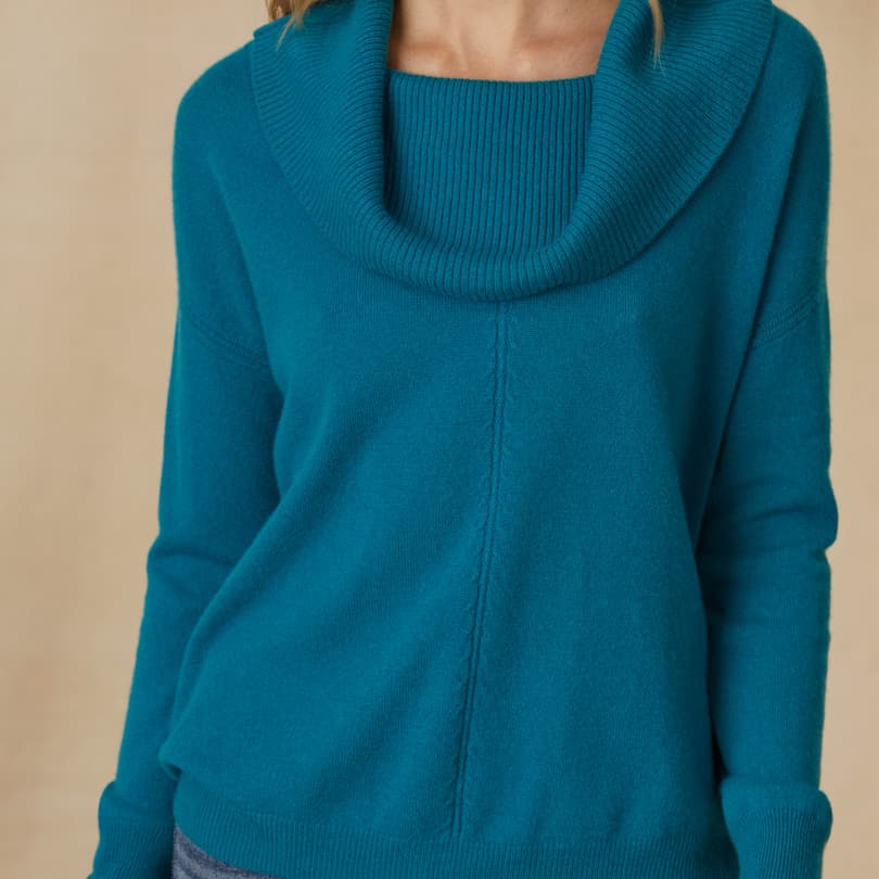 Monica Cowl Neck Sweater Blue