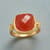 CHECKED CARNELIAN RING view 1