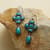 TURQUOISE CLUSTER EARRINGS view 1