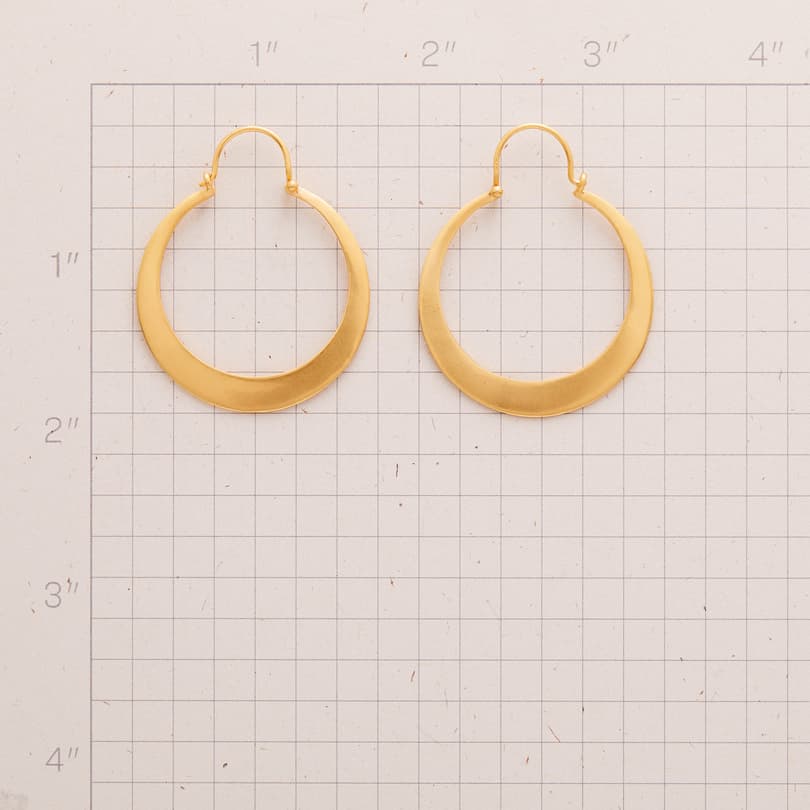 Golden Bowl Hoop Earrings View 2