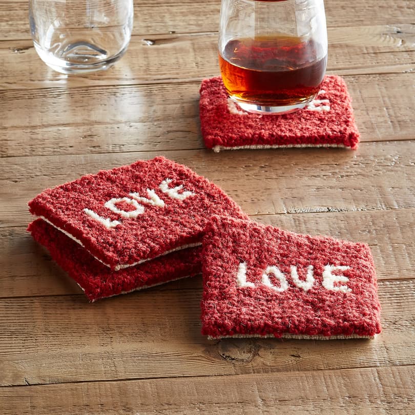 LOVE COASTERS, SET OF 4 view 1