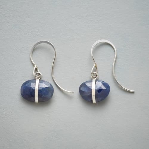 ENCIRCLED SAPPHIRE EARRINGS view 1