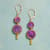 Purple Turquoise Earrings View 1