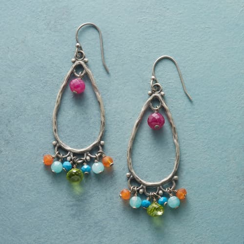 Caged Ruby Earrings View 1