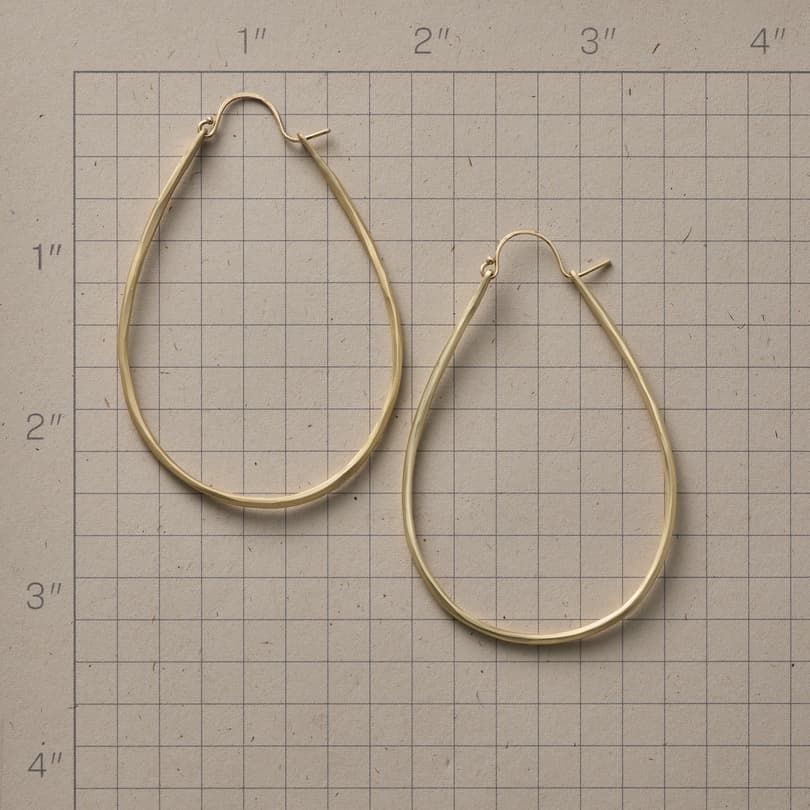 Golden Pear Hoops View 2