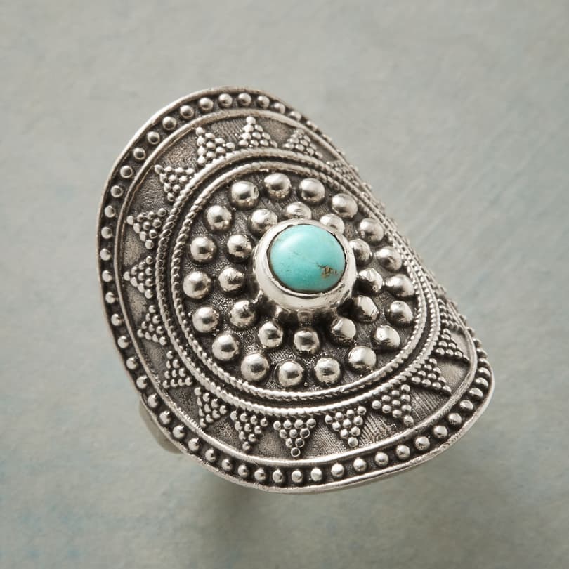 TURQUOISE SHIELD RING view 1