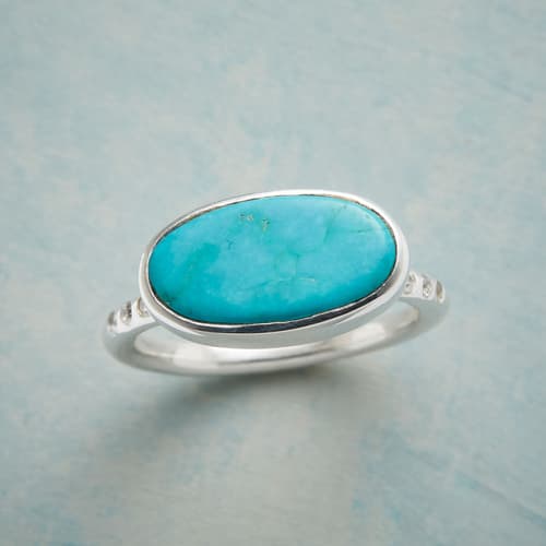 TURQUOISE PLATTER RING view 1