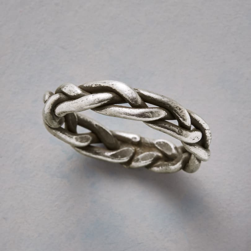 BRAIDED STERLING RING view 1