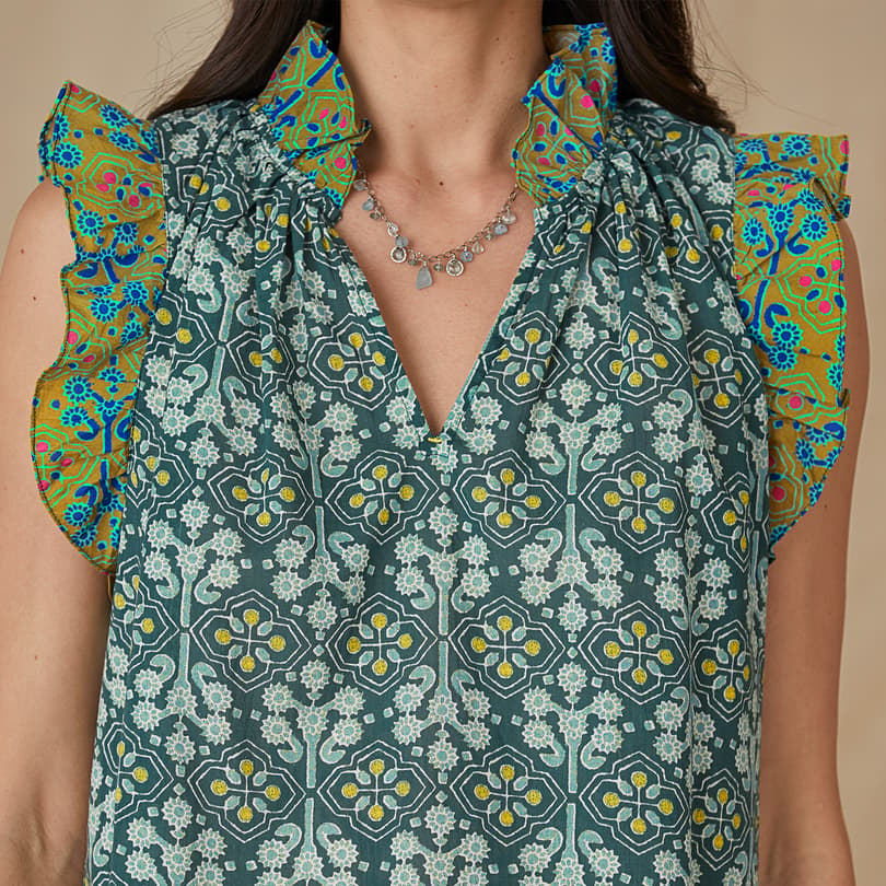 Delfina Floral Top View 4