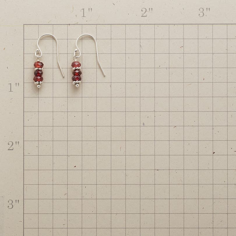 TWO AT A TIME GARNET EARRINGS view 1