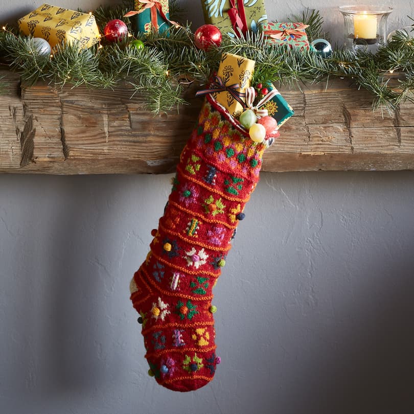 HEIRLOOM FESTIVE FLORALS STOCKING view 1