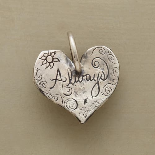 STERLING SILVER ALWAYS HEART CHARM view 1