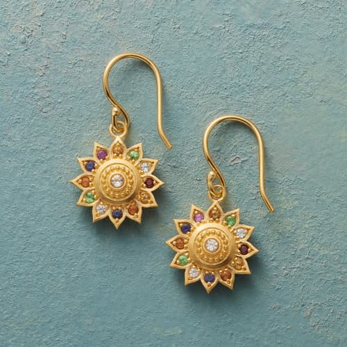 Vibrant Lotus Earrings View 1