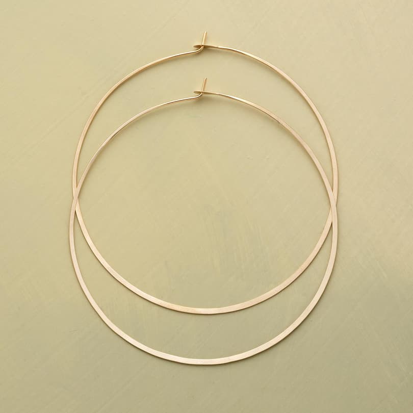 SUMMER OF LOVE GOLD HOOPS view 1