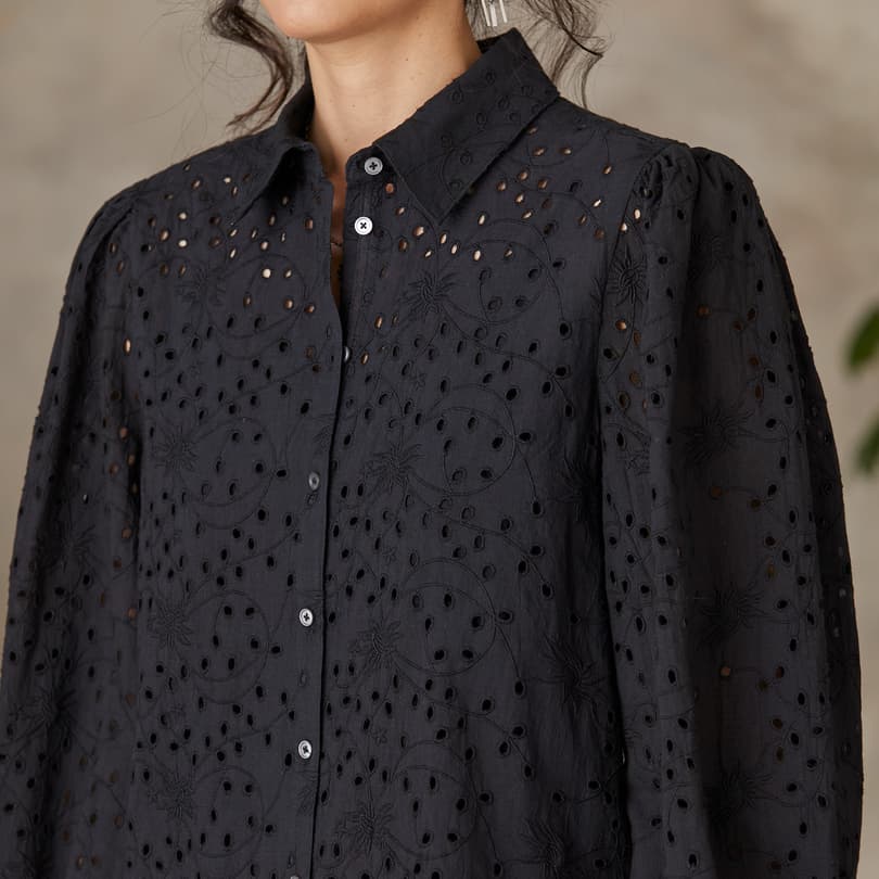 Celestine Eyelet Shirt, Petite View 14