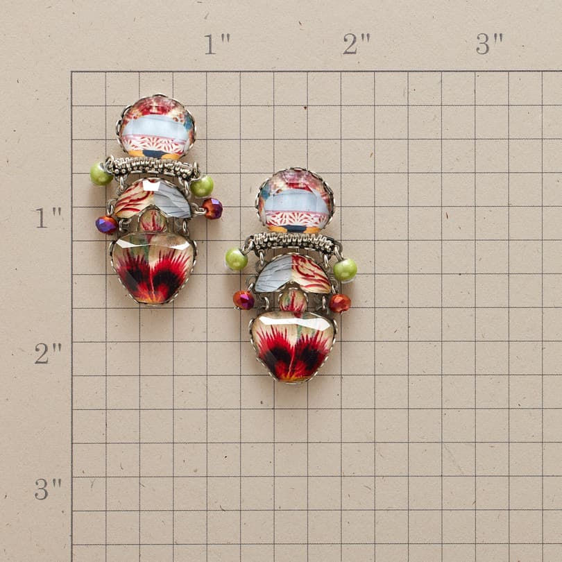 SCARLET BLOOMS EARRINGS view 1