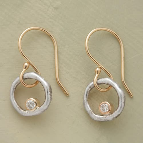 DIAMONDS IN ORBIT EARRINGS view 1