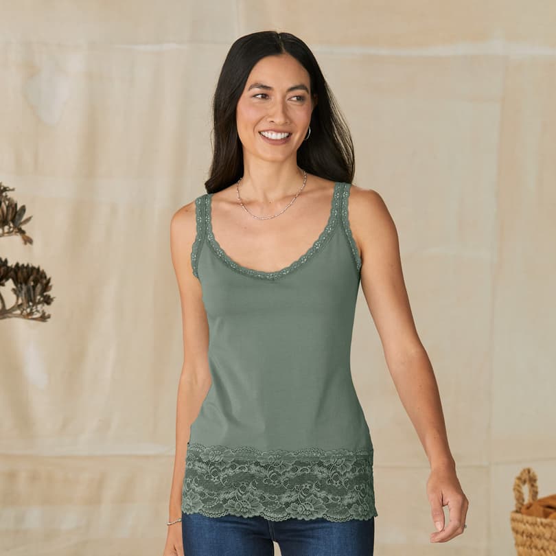 Elan Tan Spaghetti Strap Cami Top