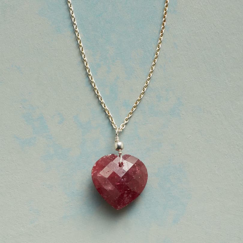 FULL HEART RUBY NECKLACE view 1