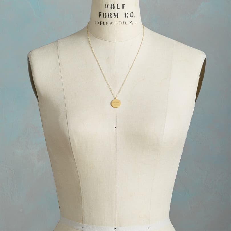 MAYA ANGELOU GOLD YOU ALONE NECKLACE view 2