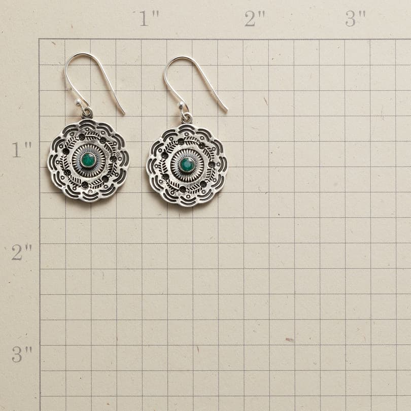 EMERALD CONCHO EARRINGS view 1