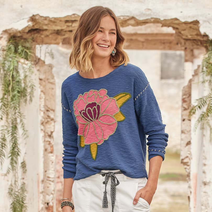 LRS Celestial Sacred Heart Sweater - Blue