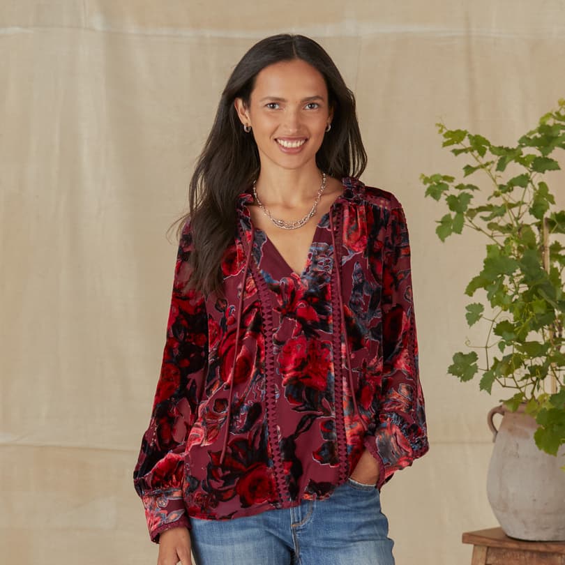 Selene Velvet Top, Petite View 2
