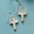 Pearly Cross Earrings View 3