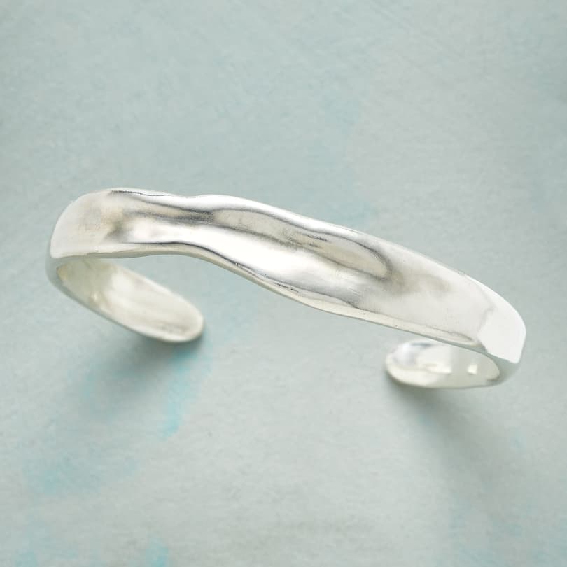 Sterling Silver Hammered Cuff - Joy Bracelet