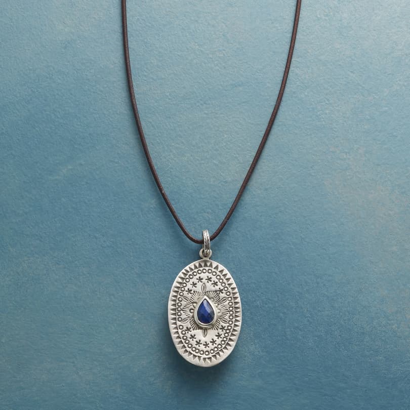 Lapis Medallion Necklace View 1