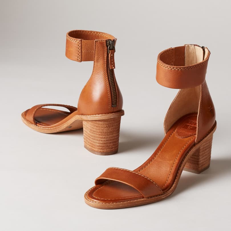 BRIELLE BACK ZIP SANDALS view 1