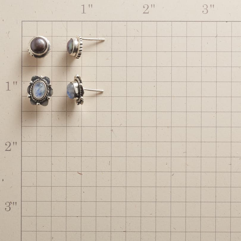 PEARL AND MOONSTONE EARRING PAIR view 1