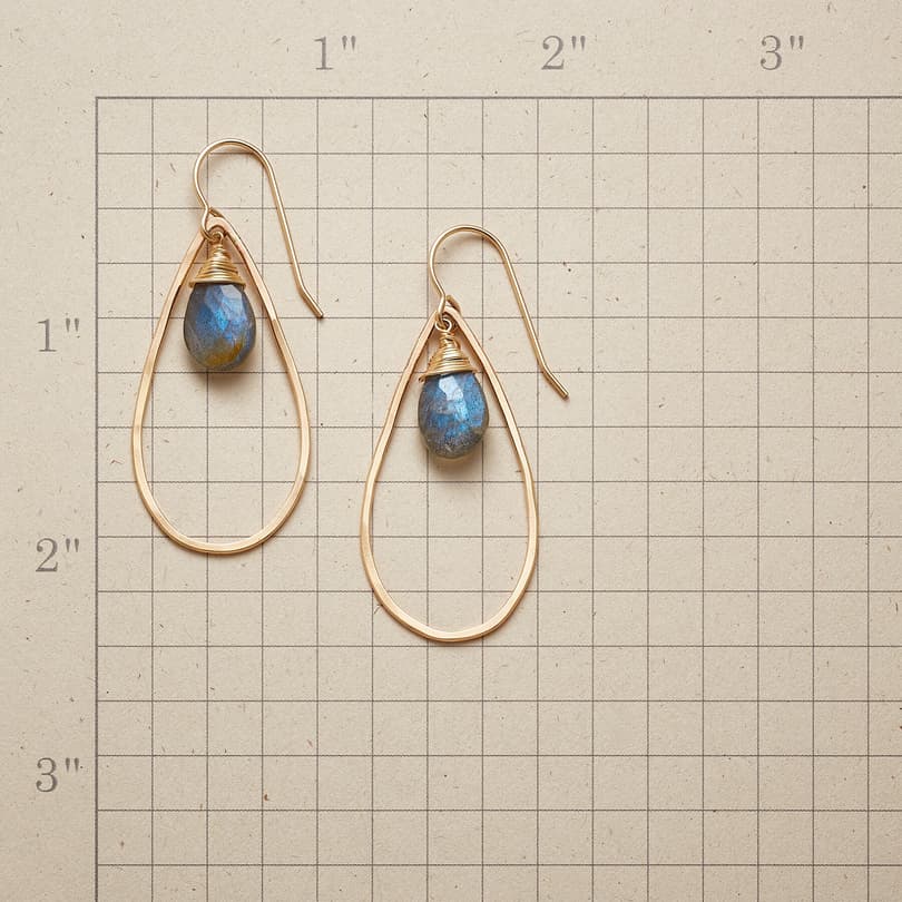 TWO DROP TEARDROP EARRINGS view 1