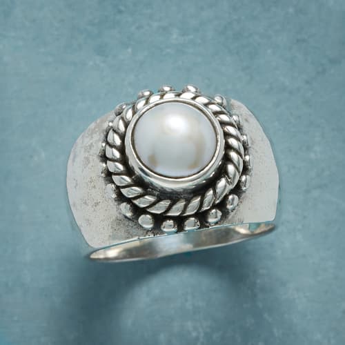 PEARL PORTHOLE RING view 1