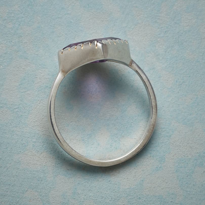 ANGLED AMETHYST RING view 1