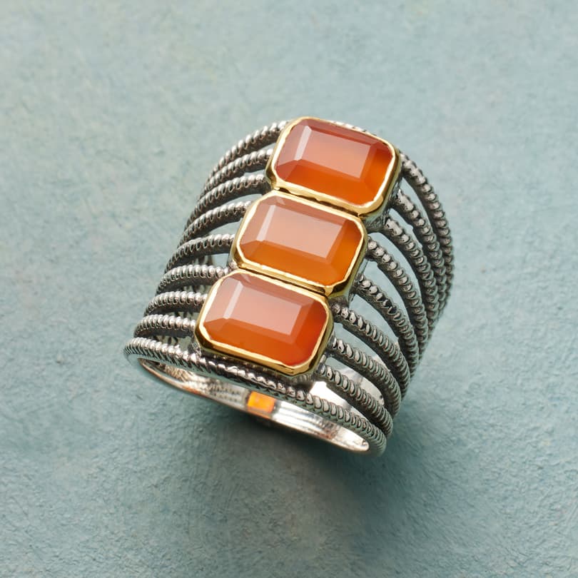 Carnelian Illusion Ring View 1