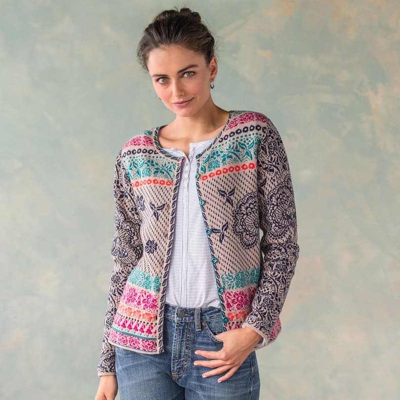 FLORAL PATTERN CARDIGAN view 1