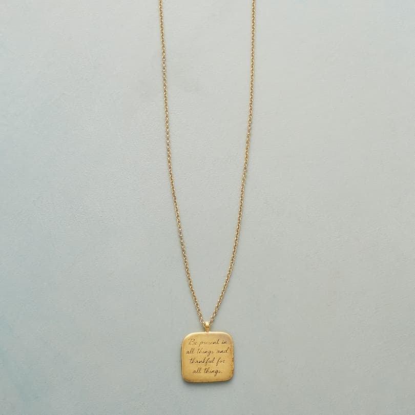MAYA ANGELOU GOLD BE PRESENT NECKLACE view 1
