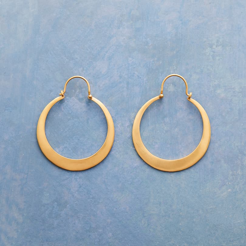 Golden Bowl Hoop Earrings View 1