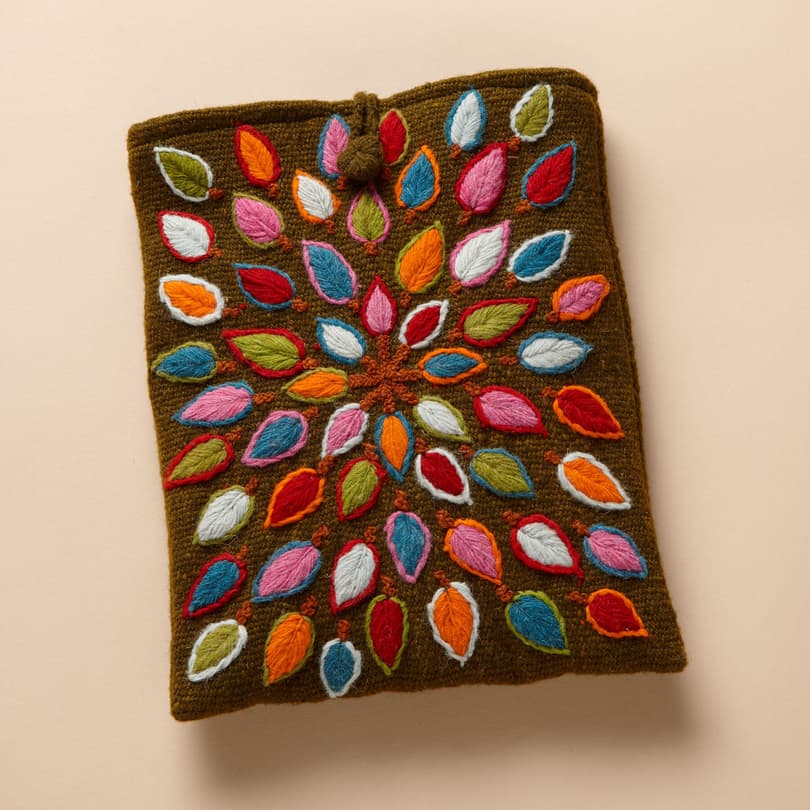 HAND-EMBROIDERED TABLET CASE view 1