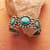 1950S FOX TURQUOISE FLOWER CUFF view 1
