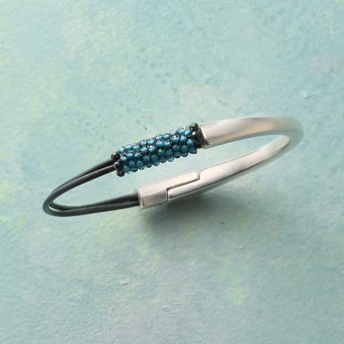 Water Color Bracelet, Bohemian Gemstone Bracelet, Leather Hill Tribe Silver  Apatite and Carnelian Bracelet Sundance Style Jewelry 