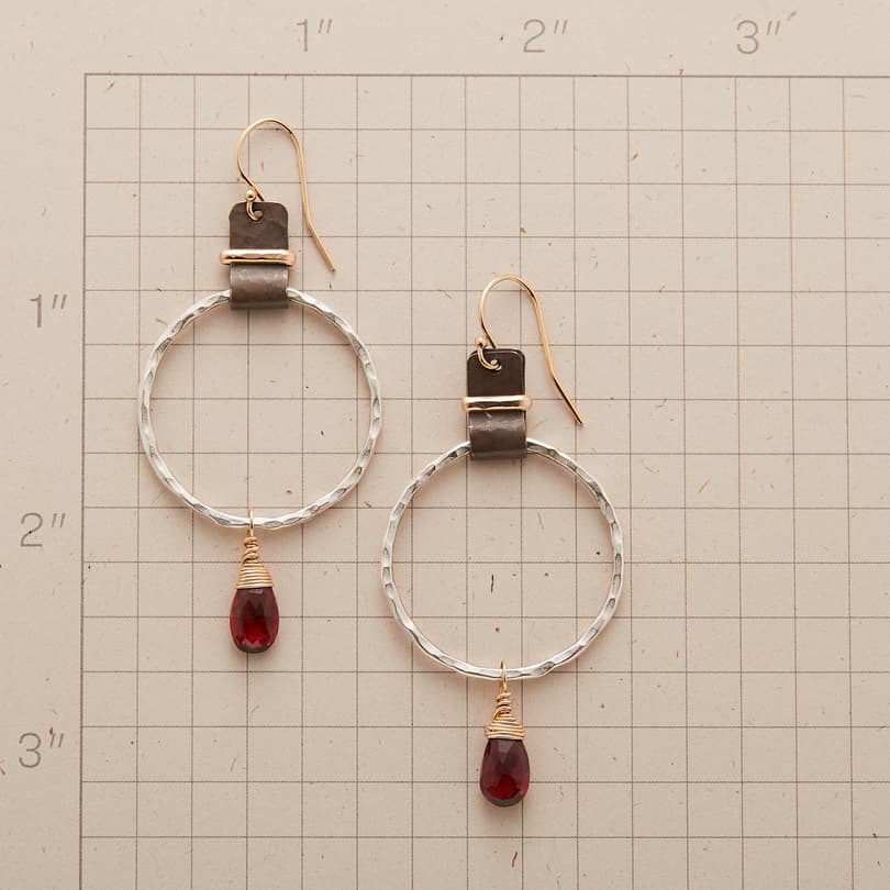 Tagalong Garnet Earrings View 2