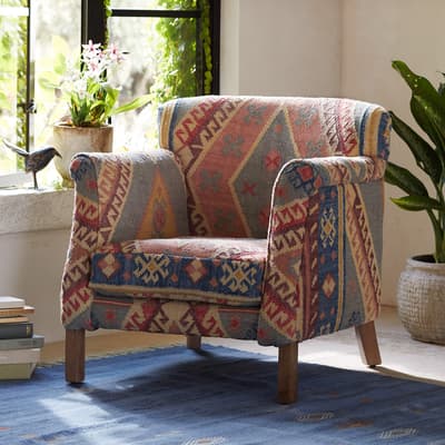 Kilim accent online chair