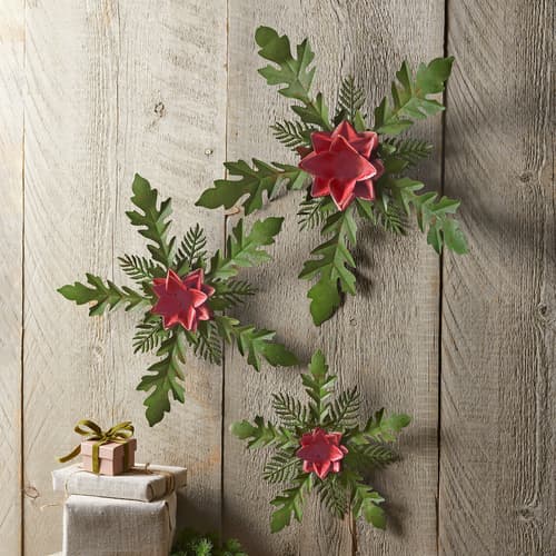 HOLIDAY STARBLOOMS, SET OF 3 view 1
